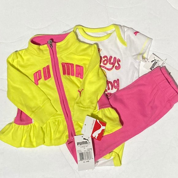Puma Other - Puma Baby Girl's 3 Piece Outfit NWT 0-3 Months